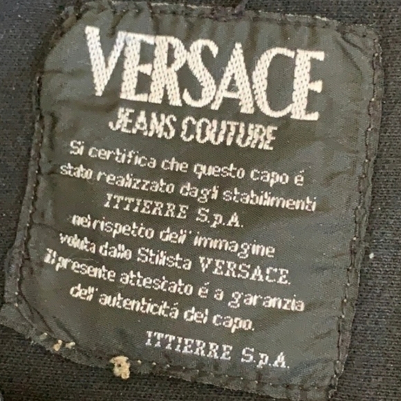 NEW Authentic Versace Jeans Couture Coated Black Luxury Womens Italian Limited - Picture 3 of 16